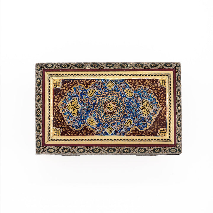 Traditional Motif | Handcrafted Hatem-Inlaid Wooden Box - WAAH126