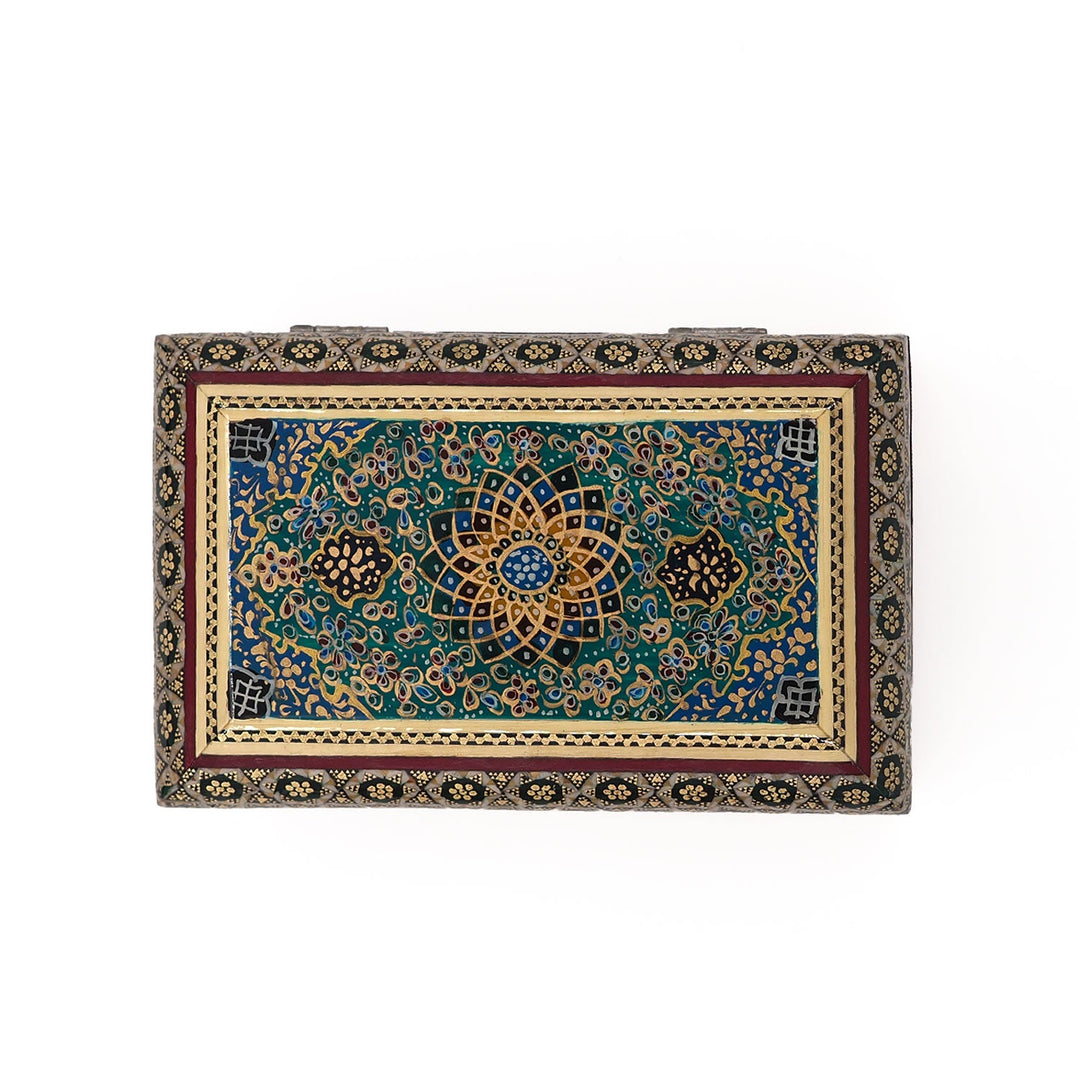 Traditional Motif | Handcrafted Hatem-Inlaid Wooden Box - WAAH127