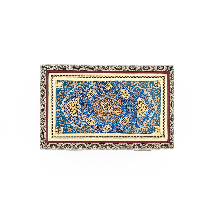 Traditional Motif | Handcrafted Hatem-Inlaid Wooden Box - WAAH130