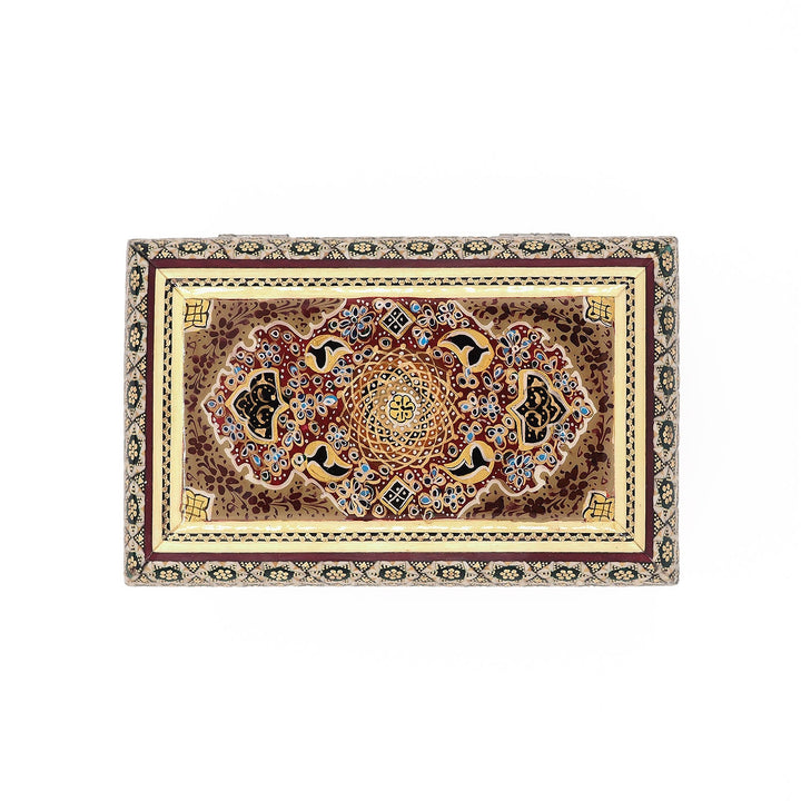 Traditional Motif | Handcrafted Hatem-Inlaid Wooden Box - WAAH131