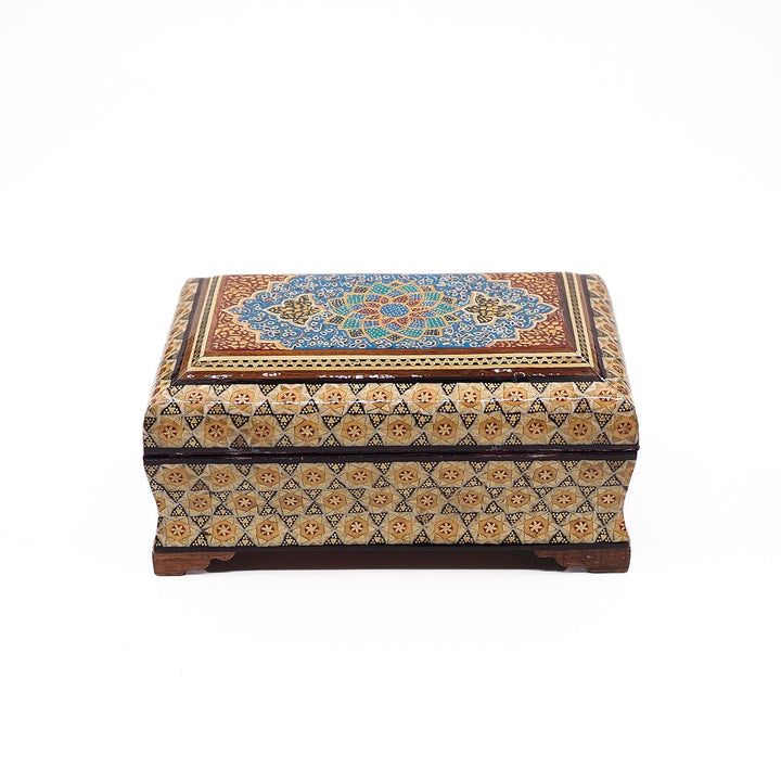 Traditional Motif | Handcrafted Hatem-Inlaid Wooden Box - WAAH132