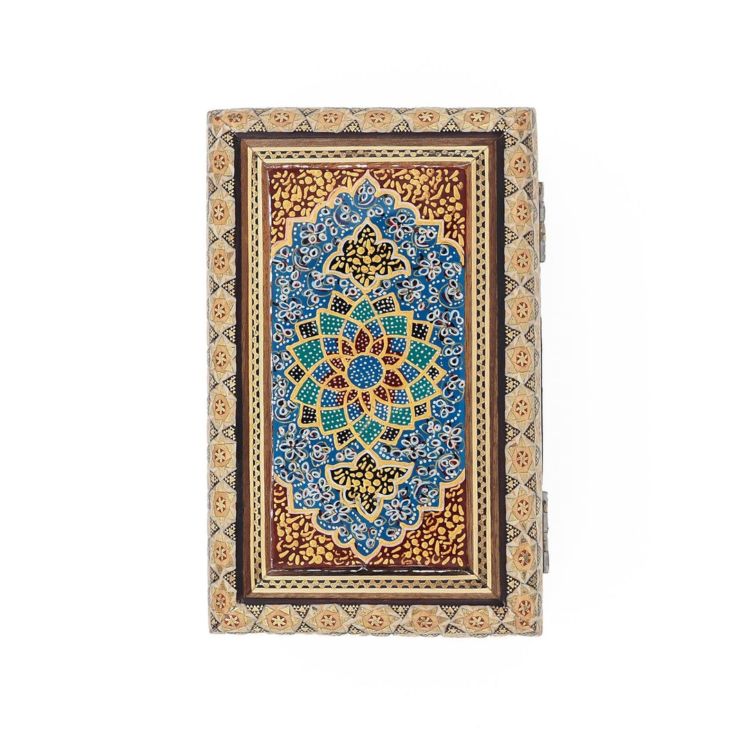 Traditional Motif | Handcrafted Hatem-Inlaid Wooden Box - WAAH132