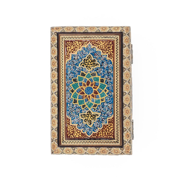 Traditional Motif | Handcrafted Hatem-Inlaid Wooden Box - WAAH132
