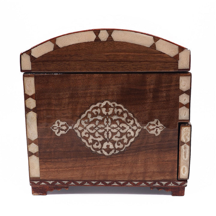 Bismillah Inscription | Handcrafted Wooden Storage Box with Drawer - WAAH134