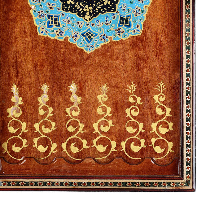 Handcrafted Hatem-Inlaid Wooden Backgammon Set - WAAH135