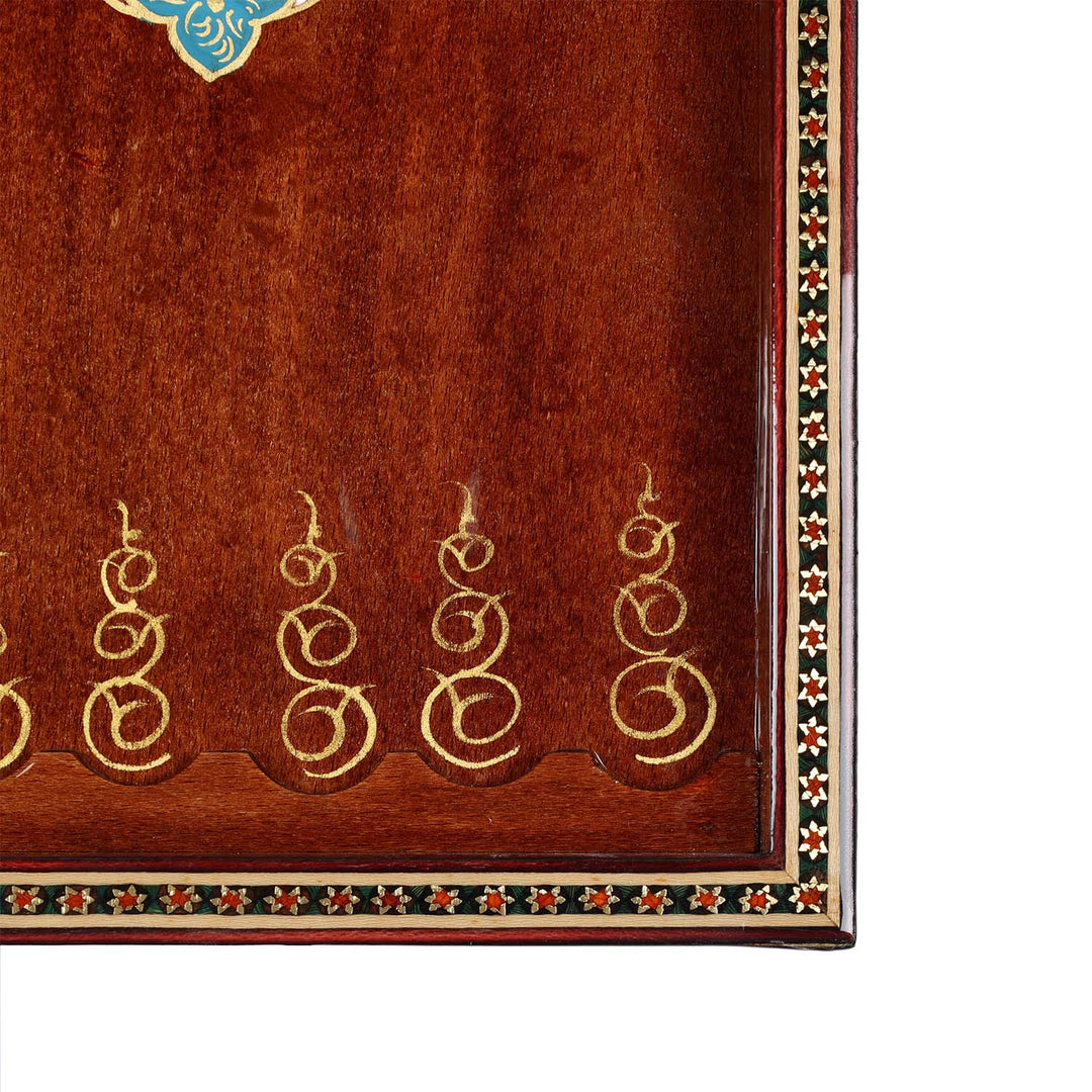 Handcrafted Hatem-Inlaid Wooden Backgammon Set - WAAH137