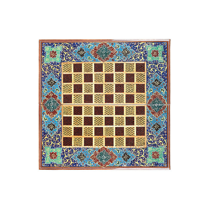 Handcrafted Hatem-Inlaid Wooden Backgammon Set - WAAH137