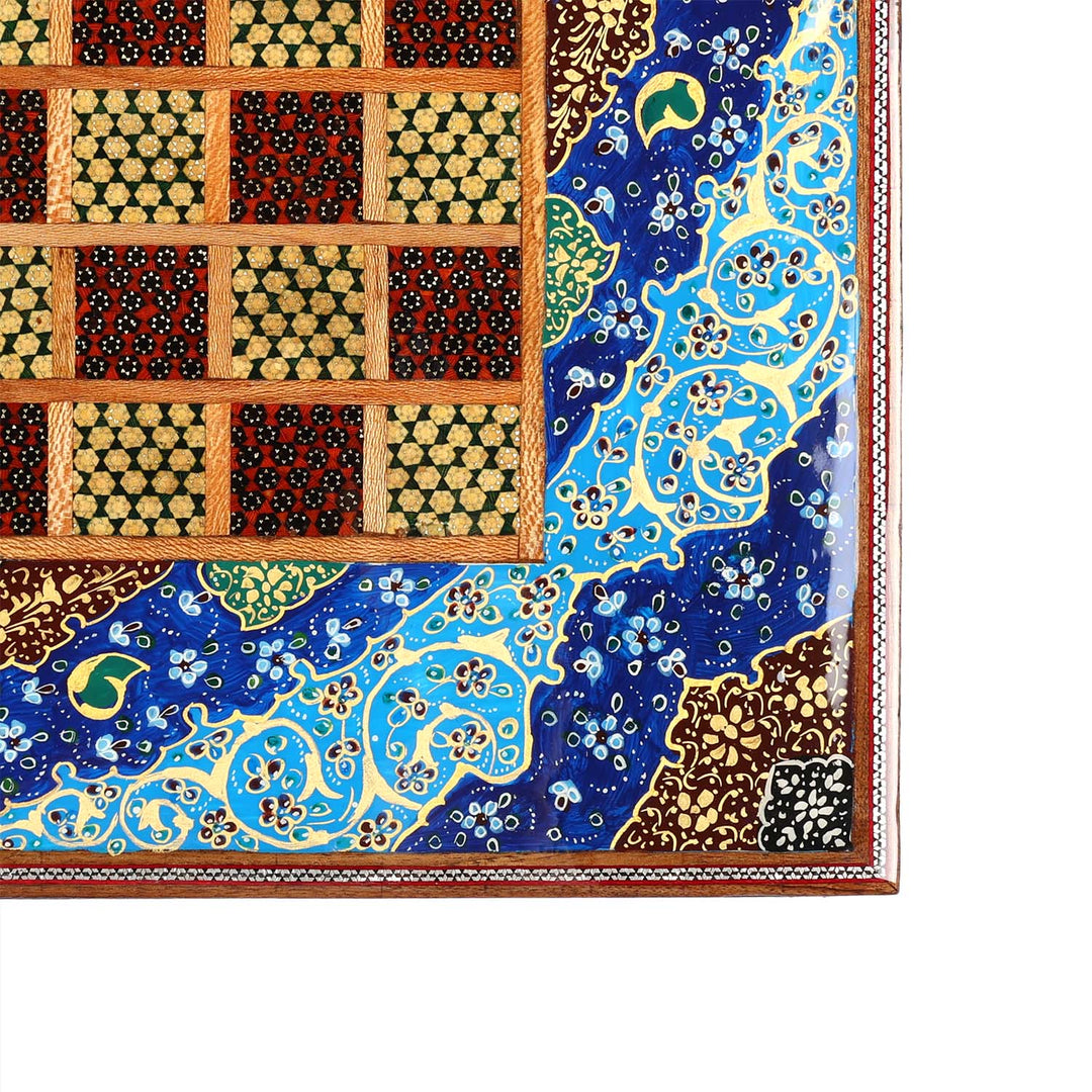 Handcrafted Hatem-Inlaid Wooden Backgammon Set - WAAH138