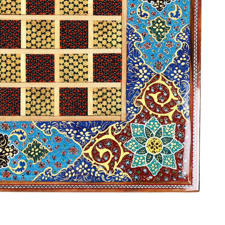 Handcrafted Hatem-Inlaid Wooden Backgammon Set - WAAH141