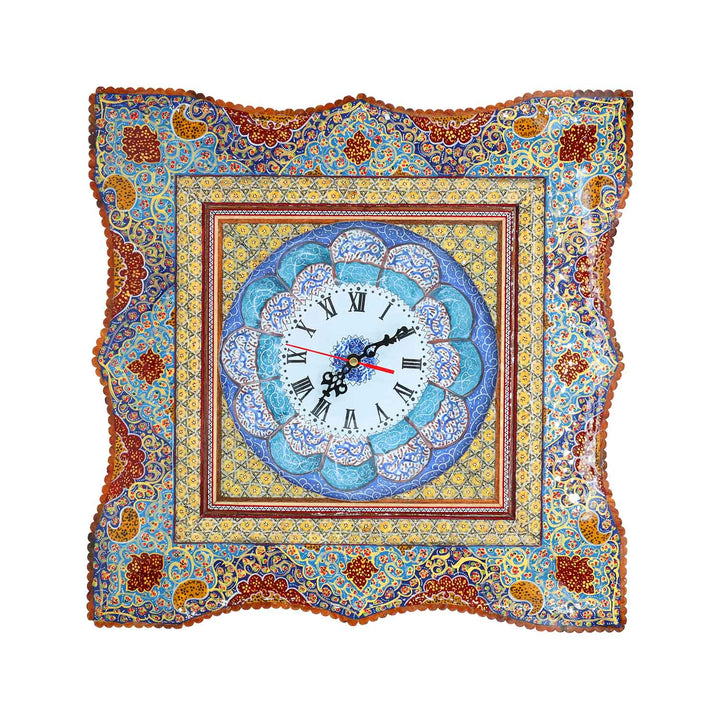 Handmade Hatem-Inlaid Wooden Wall Clock – WAAH149