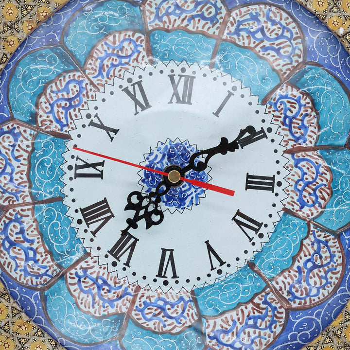 Handmade Hatem-Inlaid Wooden Wall Clock – WAAH149
