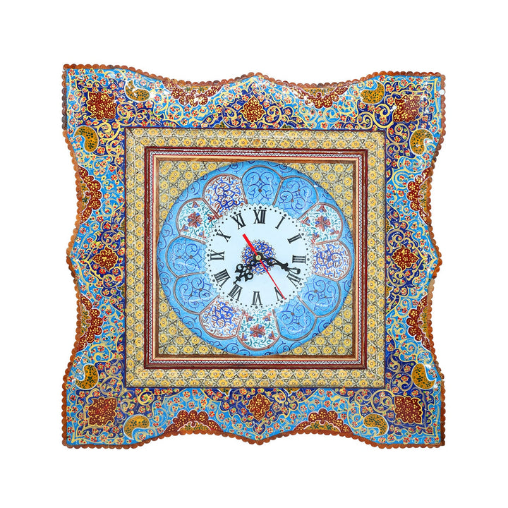 Handmade Hatem-Inlaid Wooden Wall Clock – WAAH150