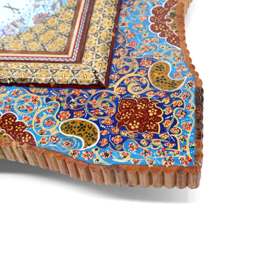 Handmade Hatem-Inlaid Wooden Wall Clock – WAAH150