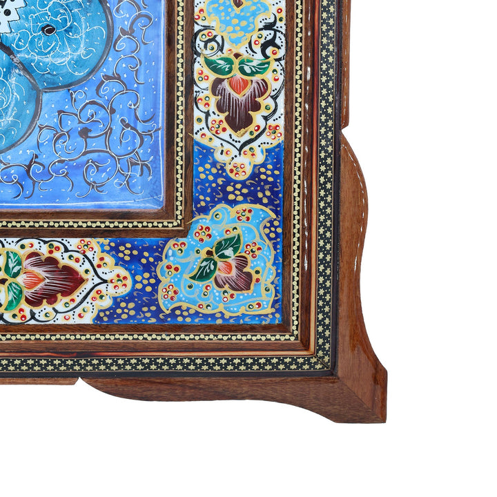 Handmade Hatem-Inlaid Wooden Wall Clock – WAAH151