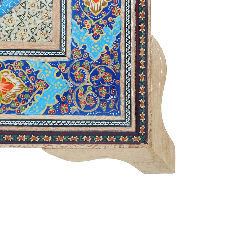 Handmade Hatem-Inlaid Wooden Wall Clock – WAAH153