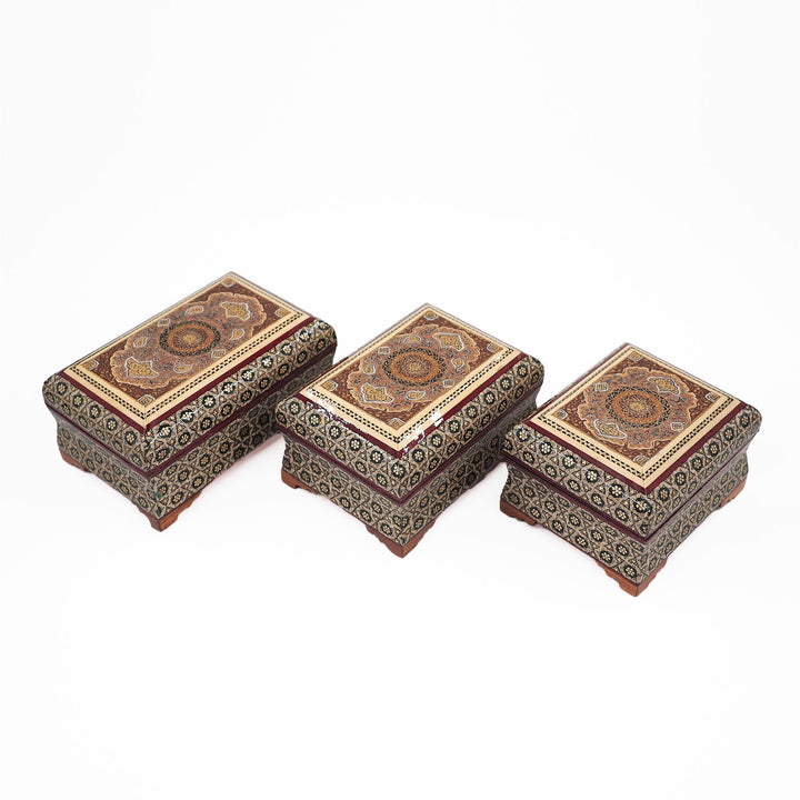 Handmade Hatem-Inlaid Wooden Decorative Box – WAAH155