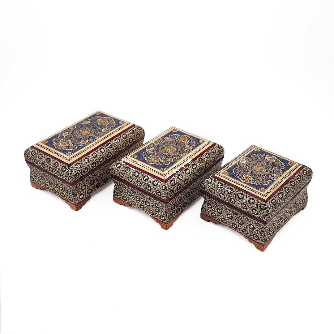 Handmade Hatem-Inlaid Wooden Decorative Box – WAAH156