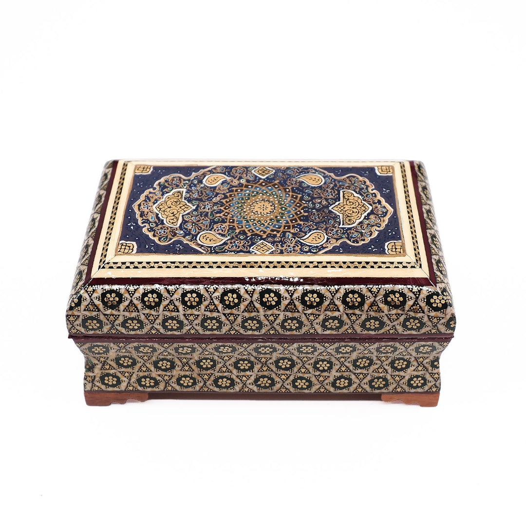 Handmade Hatem-Inlaid Wooden Decorative Box – WAAH156