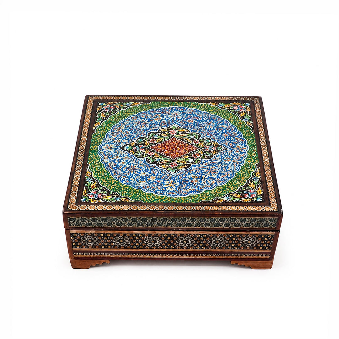 Handmade Hatem-Inlaid Wooden Decorative Box – WAAH159