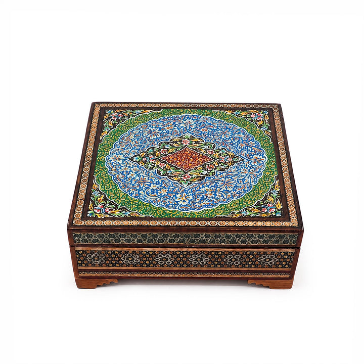Handmade Hatem-Inlaid Wooden Decorative Box – WAAH159