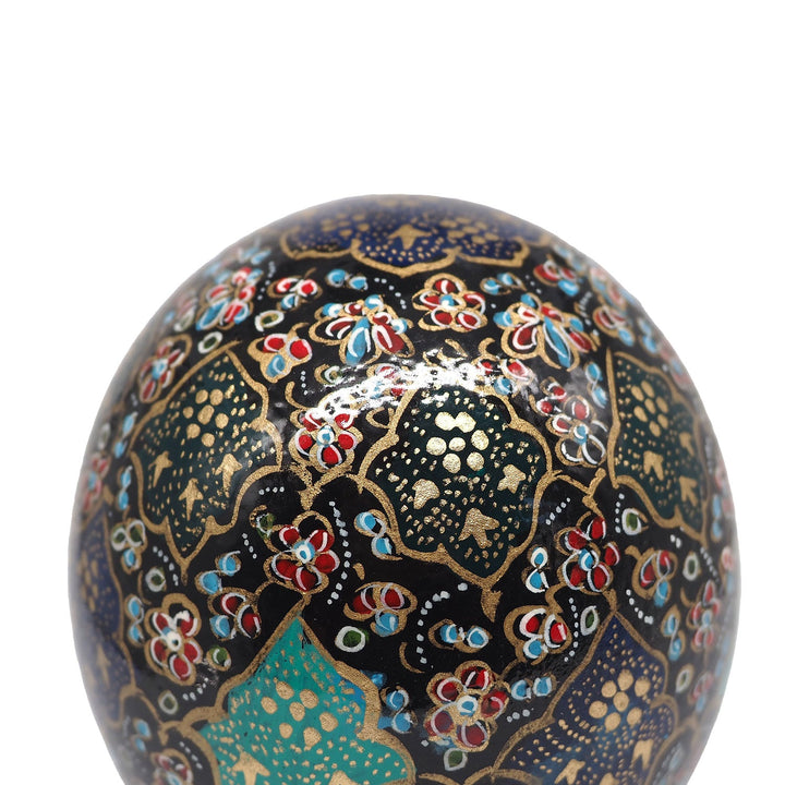 Hand-Embellished Natural Ostrich Egg Ornament – WAAH166