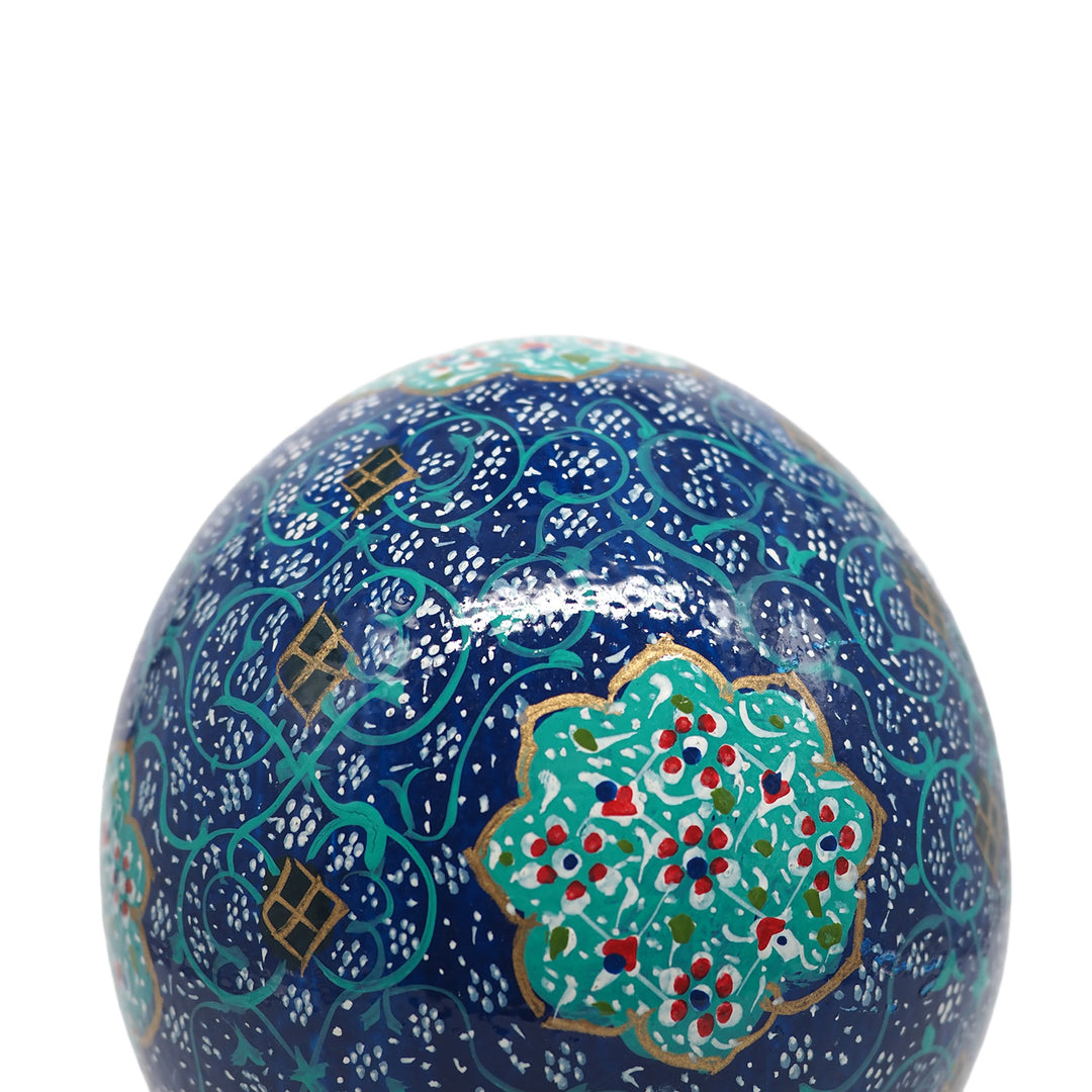 Hand-Embellished Natural Ostrich Egg Ornament – WAAH168