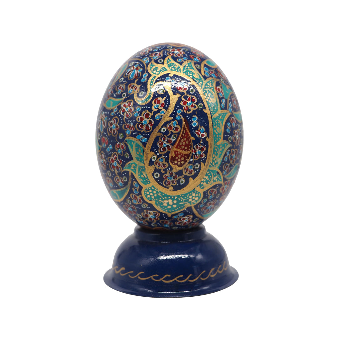 Hand-Embellished Natural Ostrich Egg Ornament – WAAH170