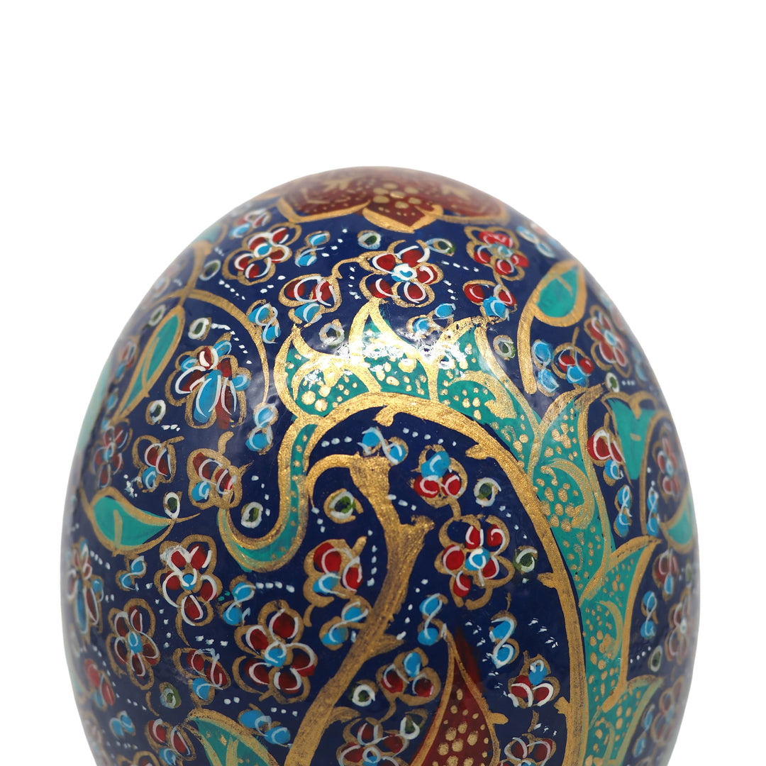 Hand-Embellished Natural Ostrich Egg Ornament – WAAH170