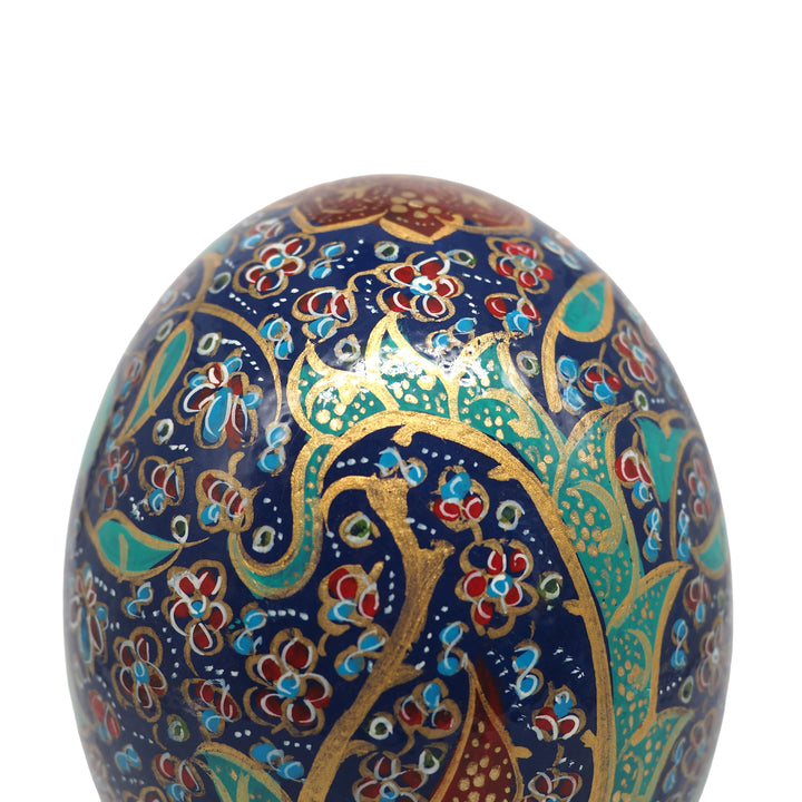 Hand-Embellished Natural Ostrich Egg Ornament – WAAH170