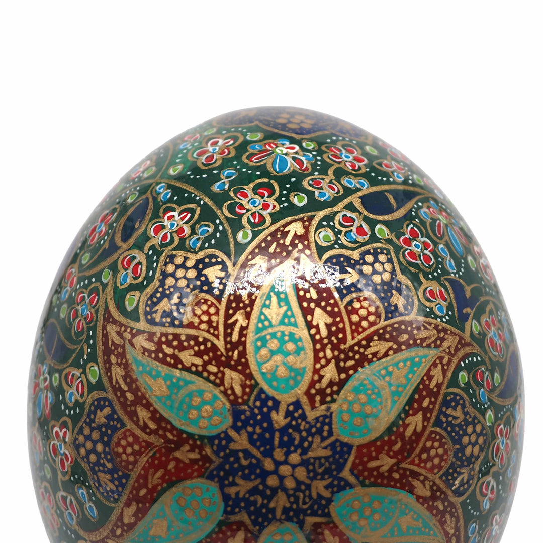 Hand-Embellished Natural Ostrich Egg Ornament – WAAH171