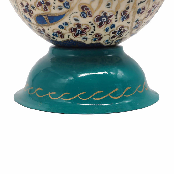 Hand-Embellished Natural Ostrich Egg Ornament – WAAH174