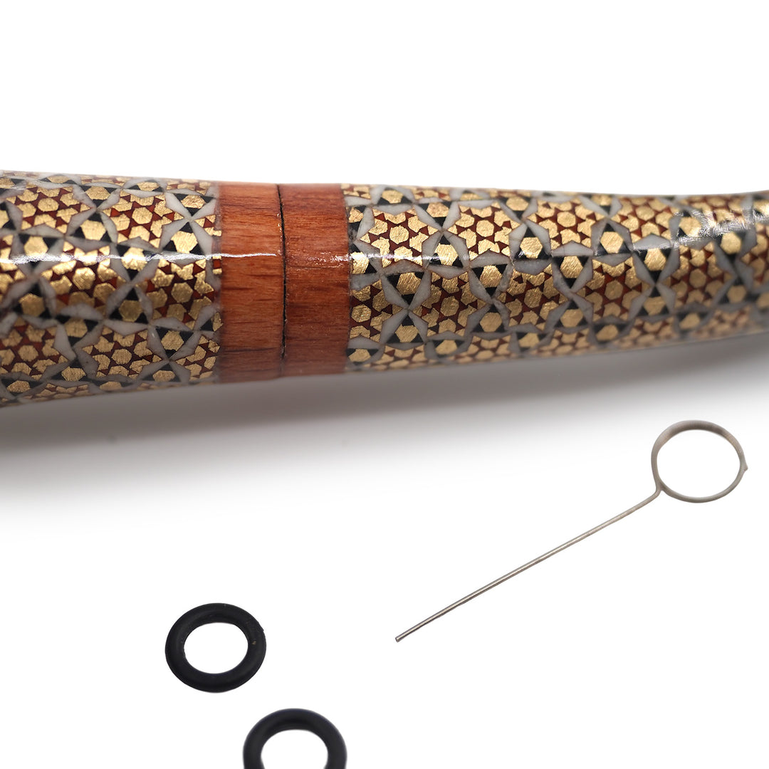 Handmade Hatem-Inlaid Wooden Smoking Pipe – WAAH175