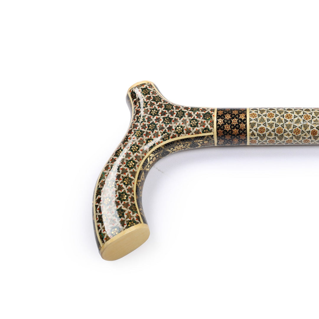 Handmade Hatem-Inlaid Wooden Walking Cane – WAAH176