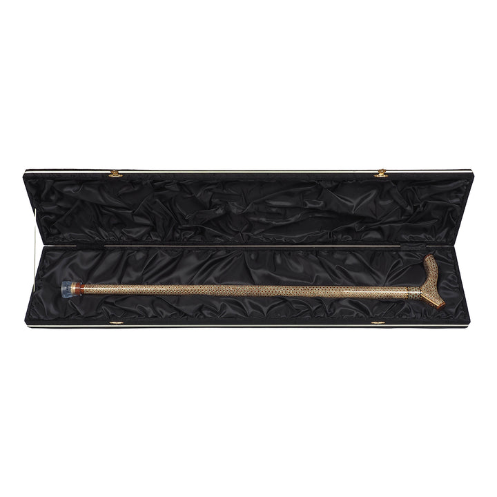 Handmade Hatem-Inlaid Wooden Walking Cane – WAAH178