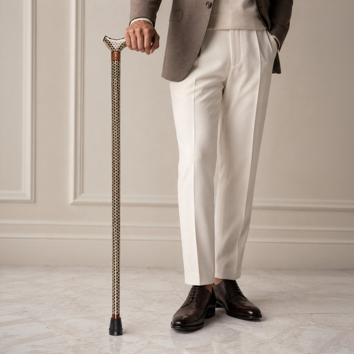 Handmade Hatem-Inlaid Wooden Walking Cane – WAAH179