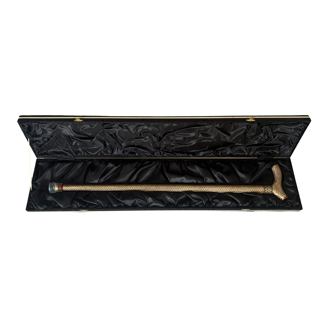Handmade Hatem-Inlaid Wooden Walking Cane – WAAH180
