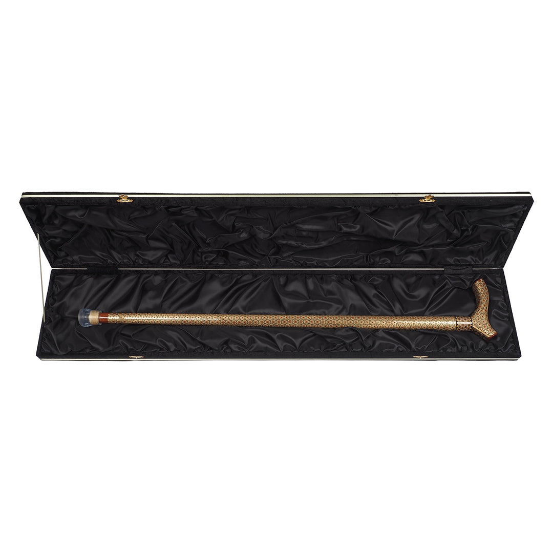 Handmade Hatem-Inlaid Wooden Walking Cane – WAAH181