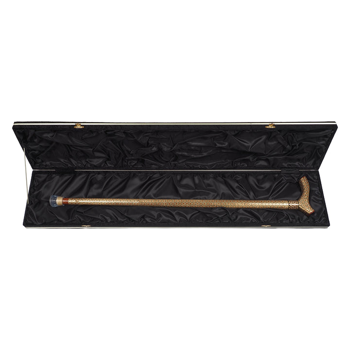 Handmade Hatem-Inlaid Wooden Walking Cane – WAAH181