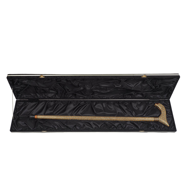 Handmade Hatem-Inlaid Wooden Walking Cane – WAAH182