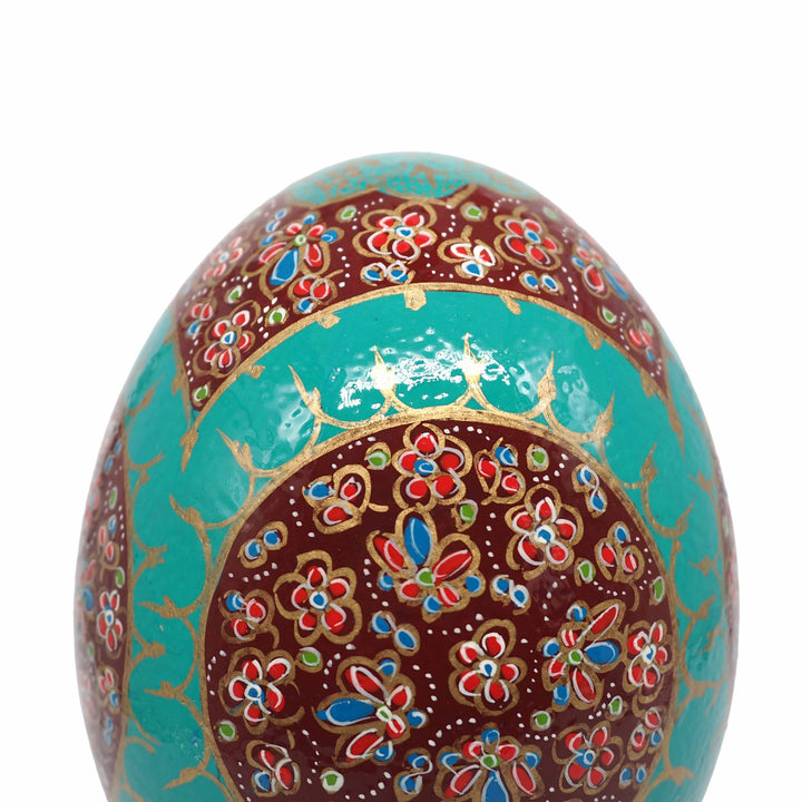 Hand-Embellished Natural Ostrich Egg Ornament – WAAH187