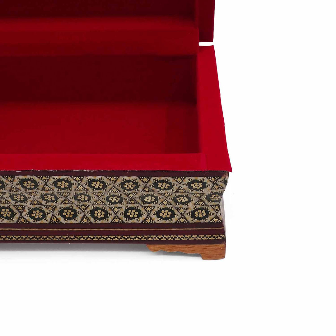 Handcrafted Hatem-Inlaid Wooden Box - WAAH265