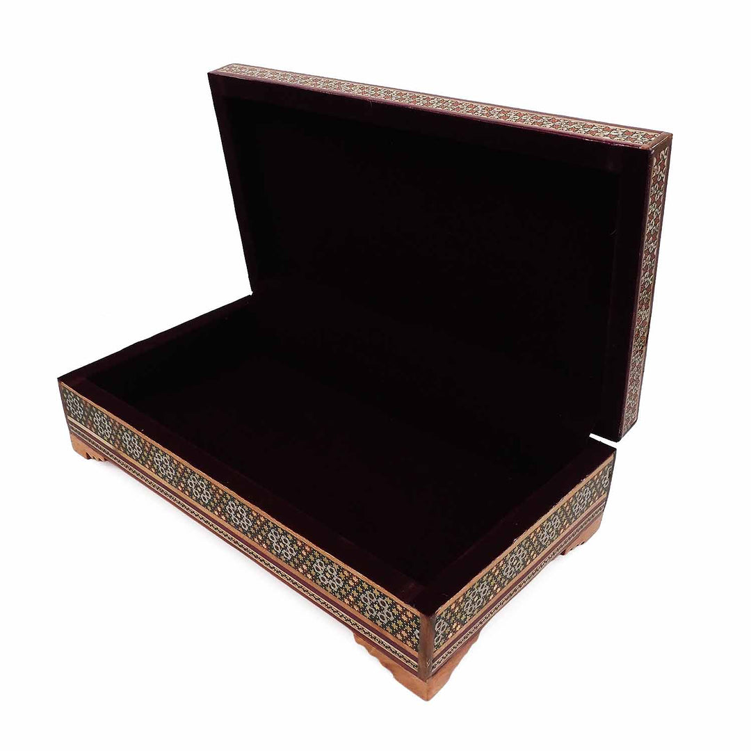 Handcrafted Hatem-Inlaid Wooden Box - WAAH282