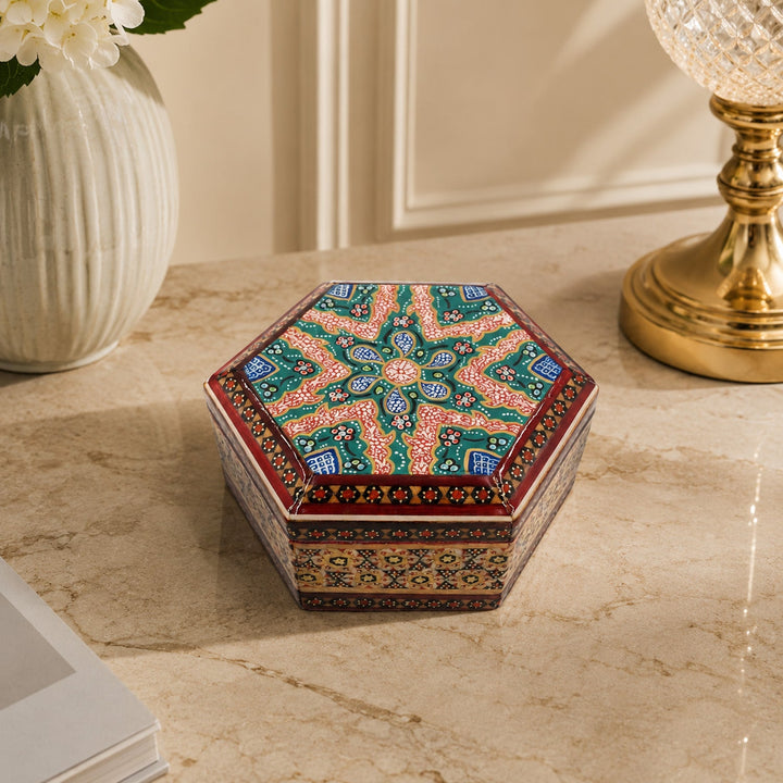 Handcrafted Hatem Inlaid Wooden Decorative Box - WAAH299