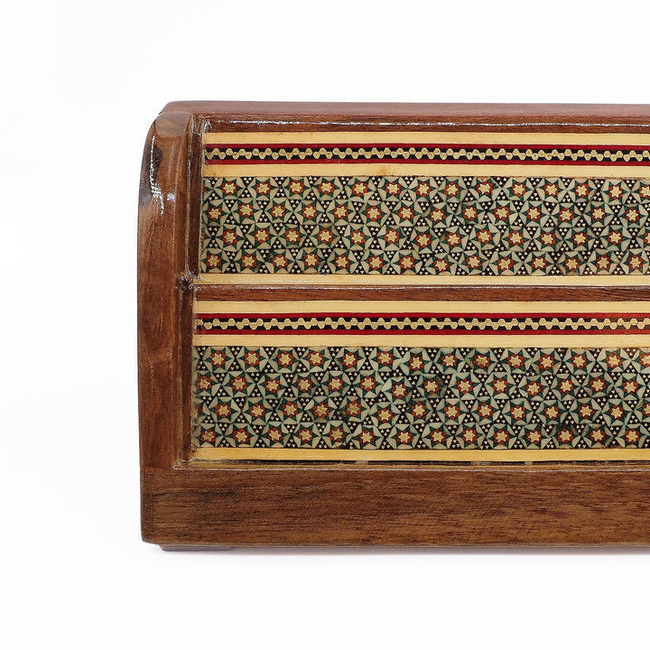 Handcrafted Wooden Okey Set with Hatemkâri Inlay - WAAH385