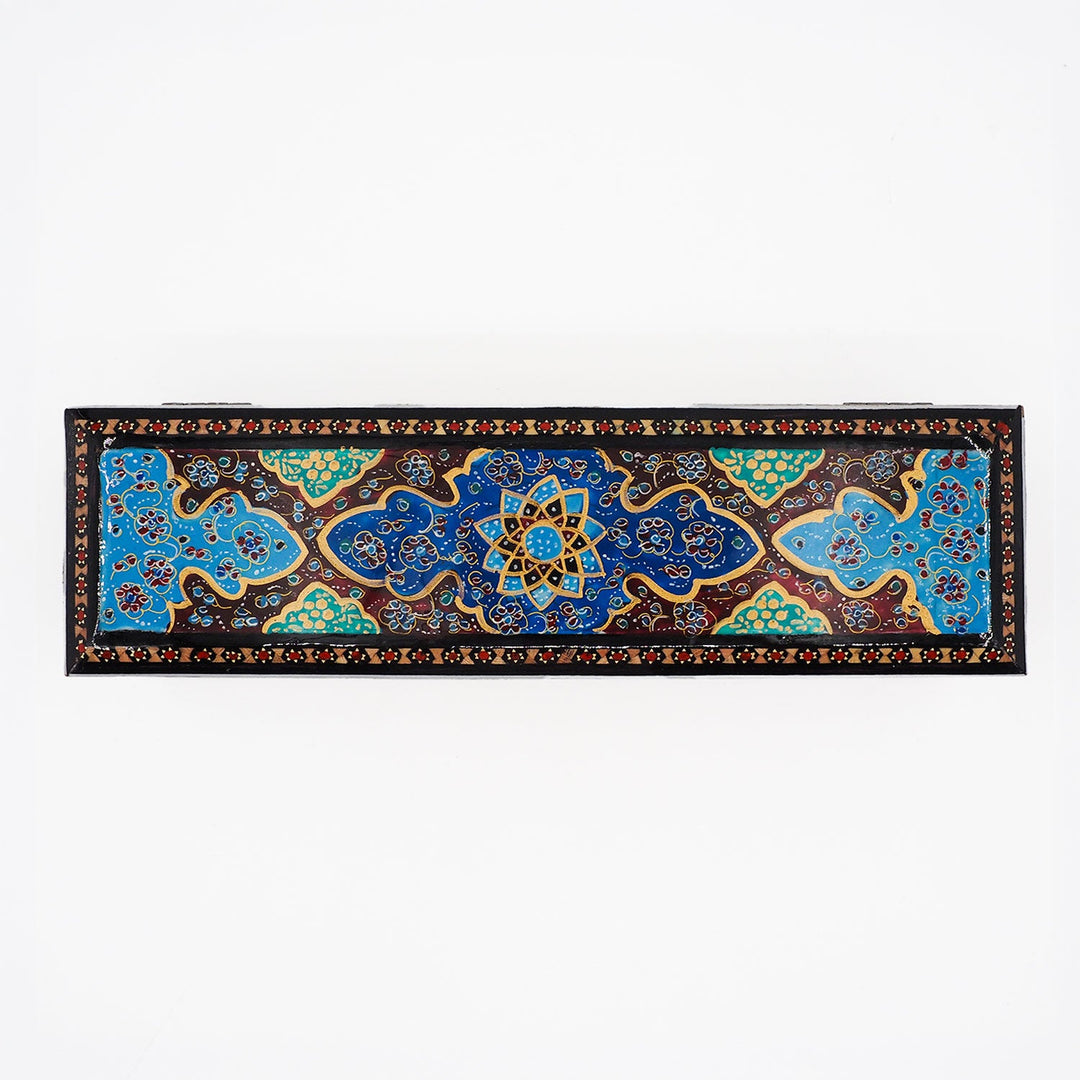 Traditional Motif | Handcrafted Hatem-Inlaid Wooden Box - WAAH397