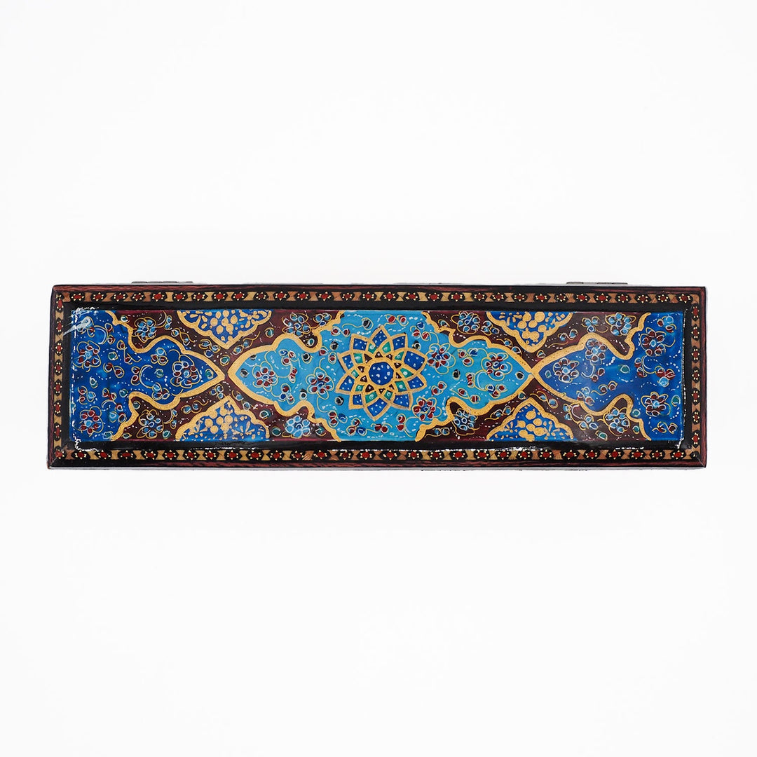 Traditional Motif | Handcrafted Hatem-Inlaid Wooden Box - WAAH402