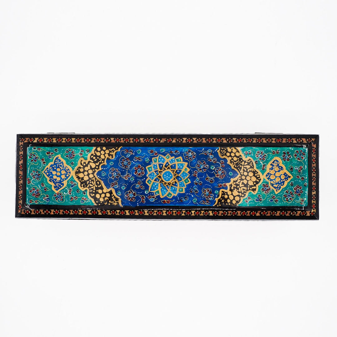 Traditional Motif | Handcrafted Hatem-Inlaid Wooden Box - WAAH404