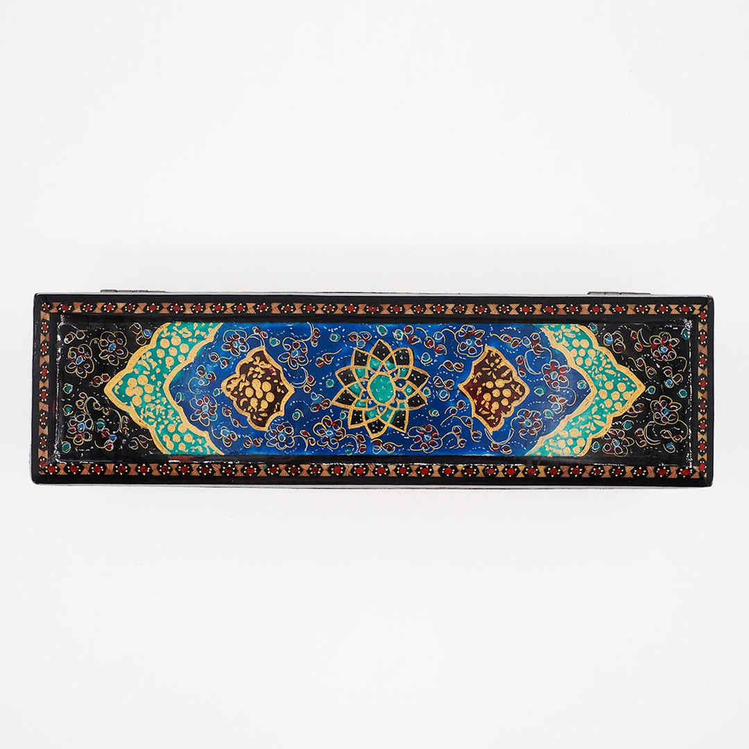 Traditional Motif | Handcrafted Hatem-Inlaid Wooden Box - WAAH406