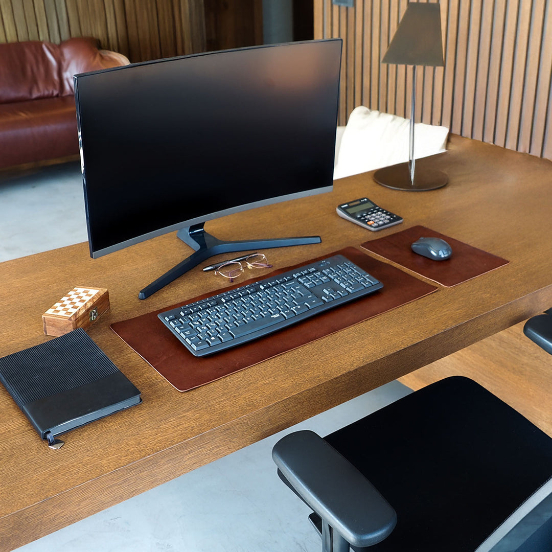 Leather Desk Pad & Mouse Pad Set (Scratch Proof) - WAD010