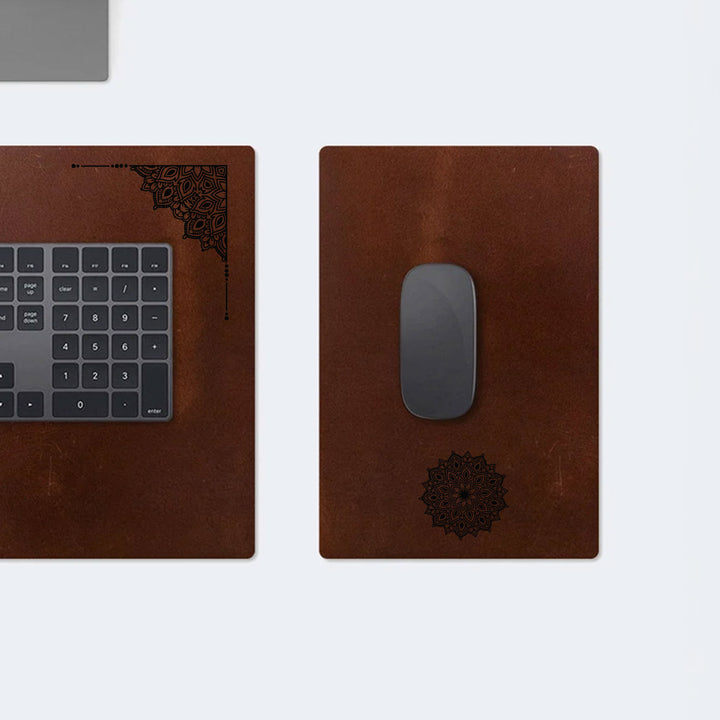 Leather Desk Pad &amp; Mouse Pad Set (Scratch Proof) - WAD010